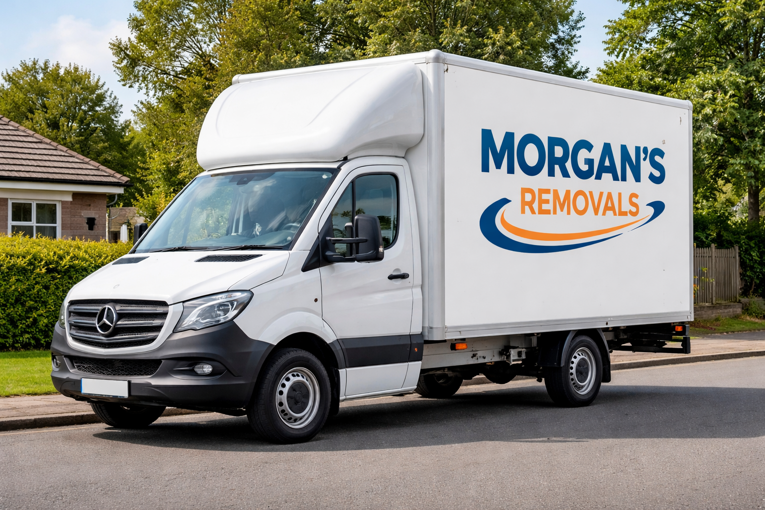 Morgan's Removals branded Luton van